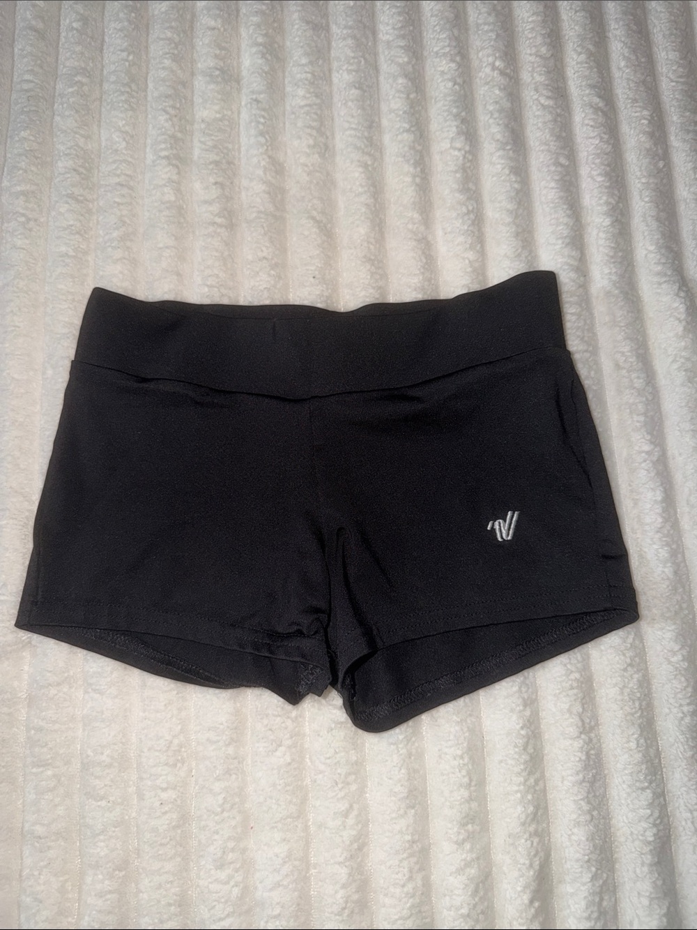 Varsity Black Women's Bike Shorts with Subtle Logo